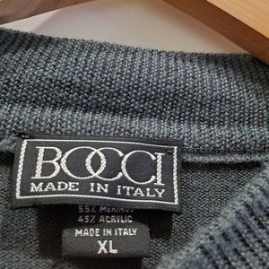 Bocci Men's Crew Neck Sweater Gray XL